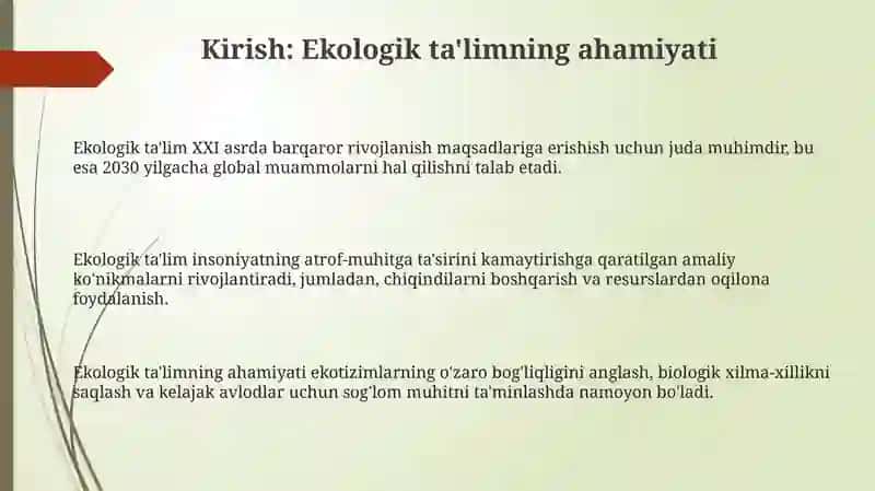 Ekologik ta'lim 3
