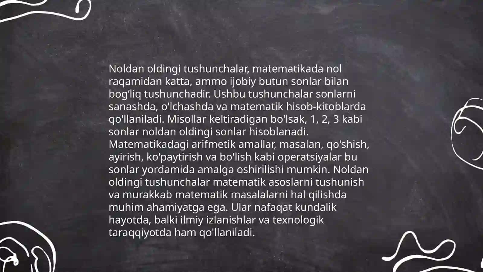 Noldan oldingi tushunchalar 3