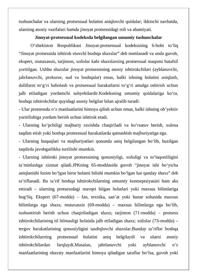 Jinoyat protsessida ishtirok etuvchi boshqa shaxslar 3