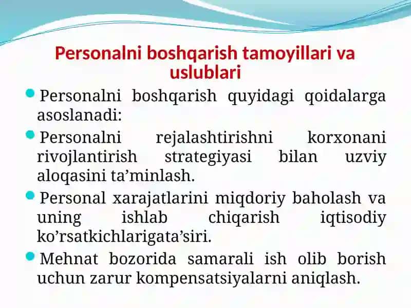 Biznes subektlari personalini boshqarish 3