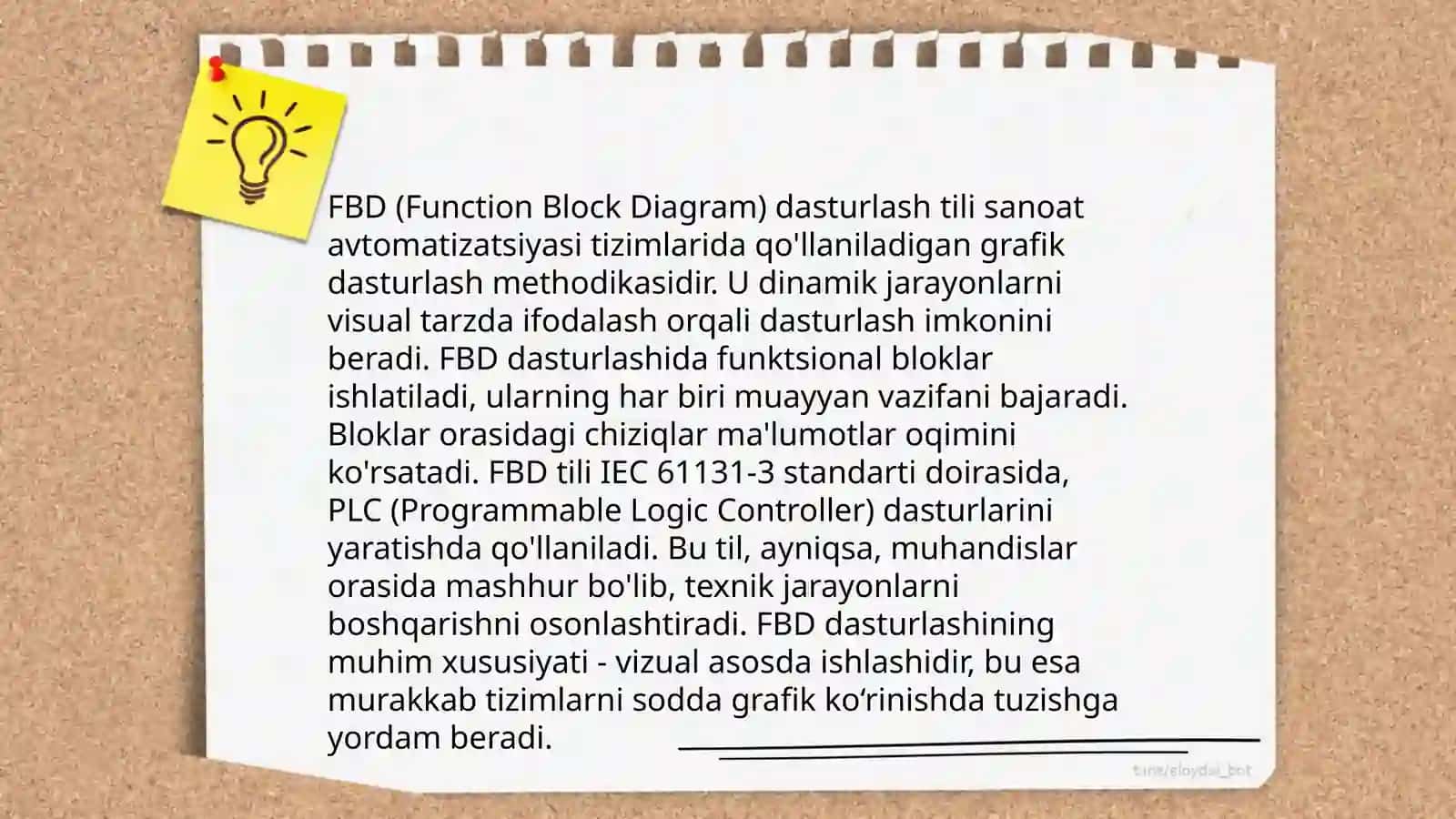 FBD dasturlash tili bo’yicha 3