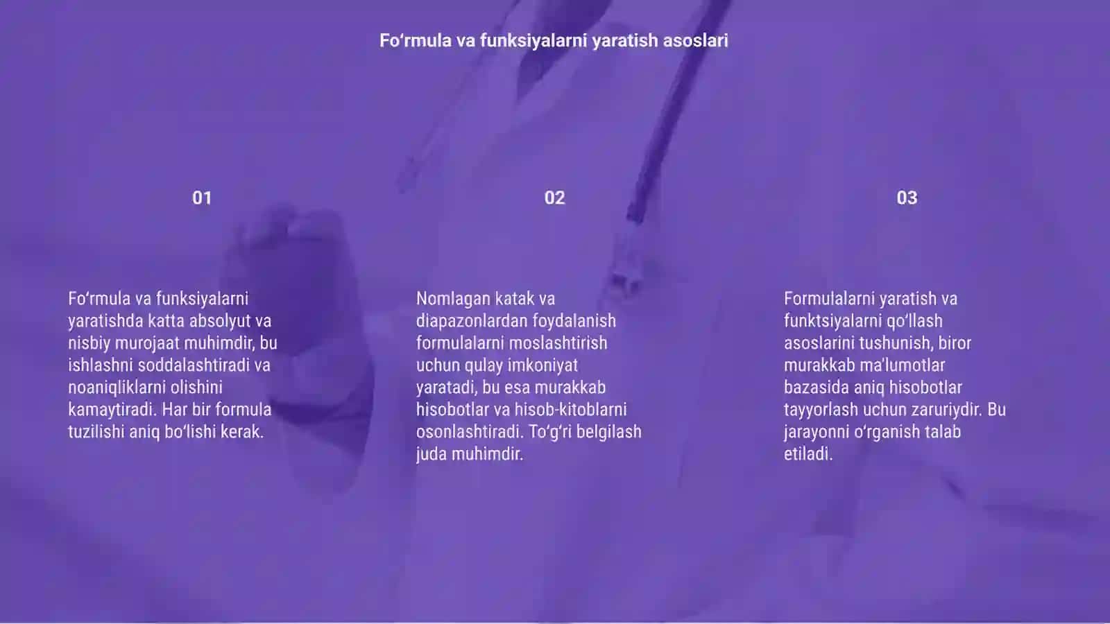 Fo‘rmula va funksiyalarni yaratish 3
