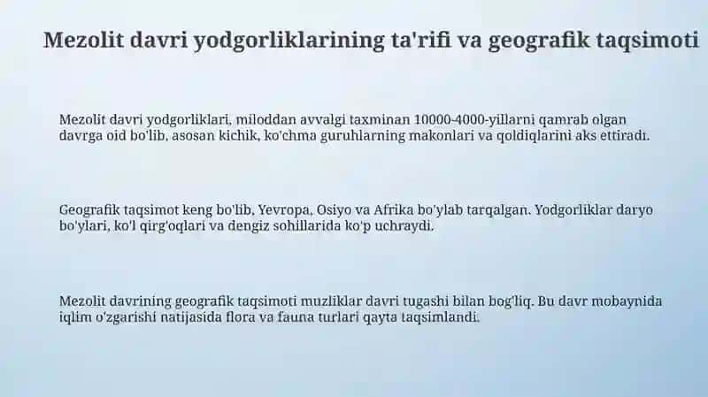 Mezolit davri yodgorliklari 3
