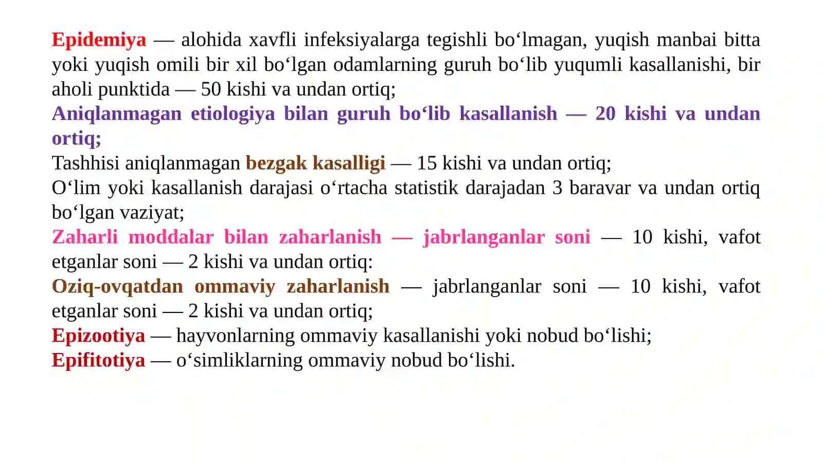 Favquloddagi epidemiologik, epizootik va epifitotik vaziyatlar 3