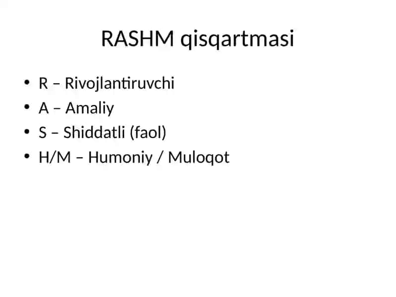 RASHM usuli asosida maktabga tayyorlov mashg‘uloti 3