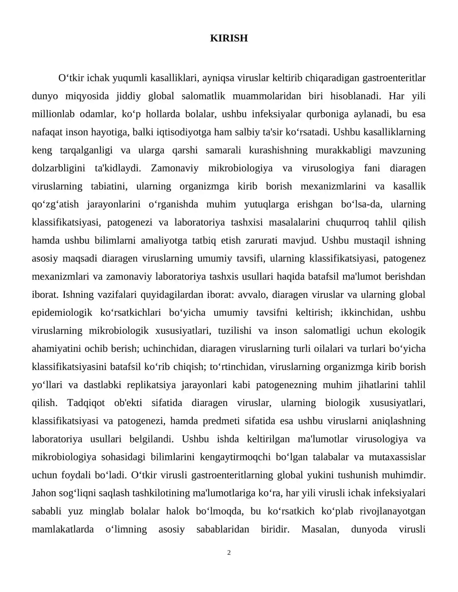 Diaragen viruslar, klassifikatsiyasi, patogenezi, laboratoriya tashxisi. 3