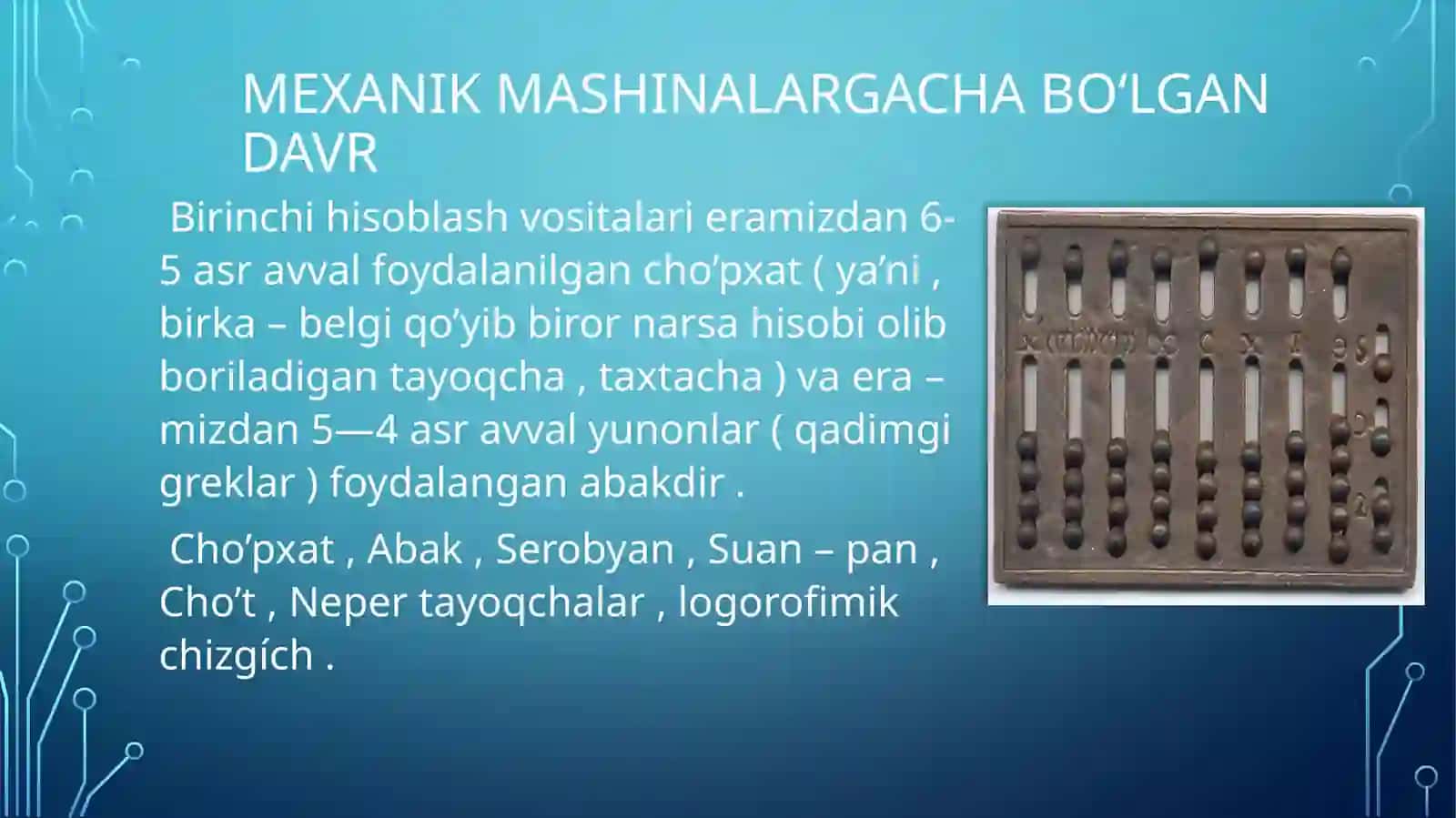 Hisoblashtexnikasingirivojlanishi va avlodlari 3