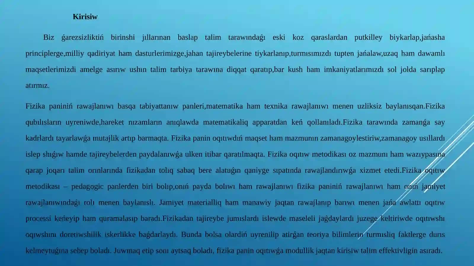 Denelerdin’ erkin tu’siwi’’ temasi 3