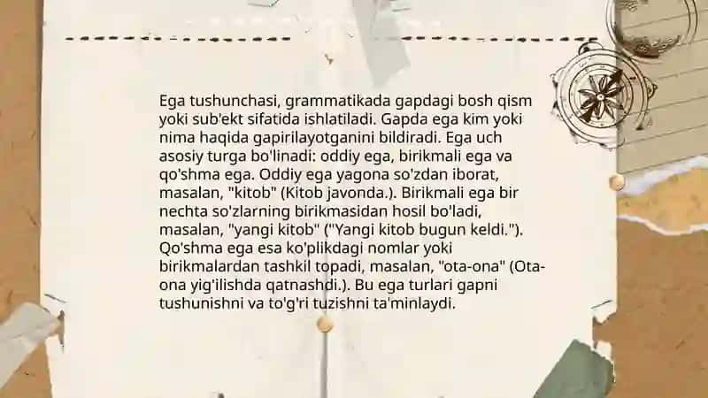 Ega va kesimning uslubiy tavsifi 3
