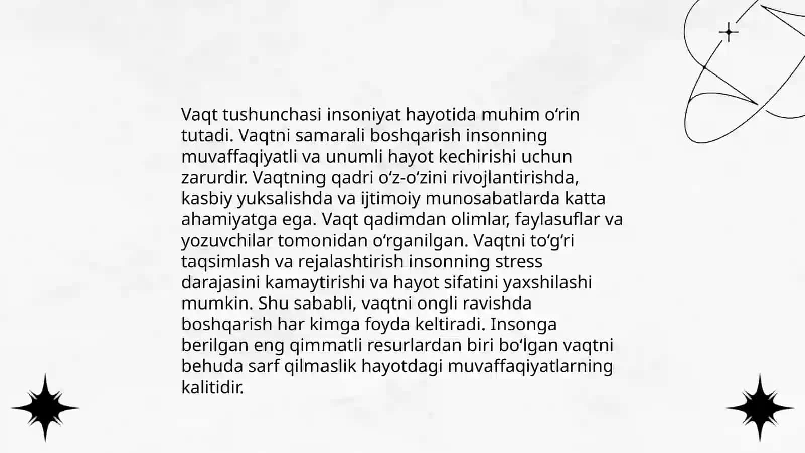 Vaqt Tushunchasi 3