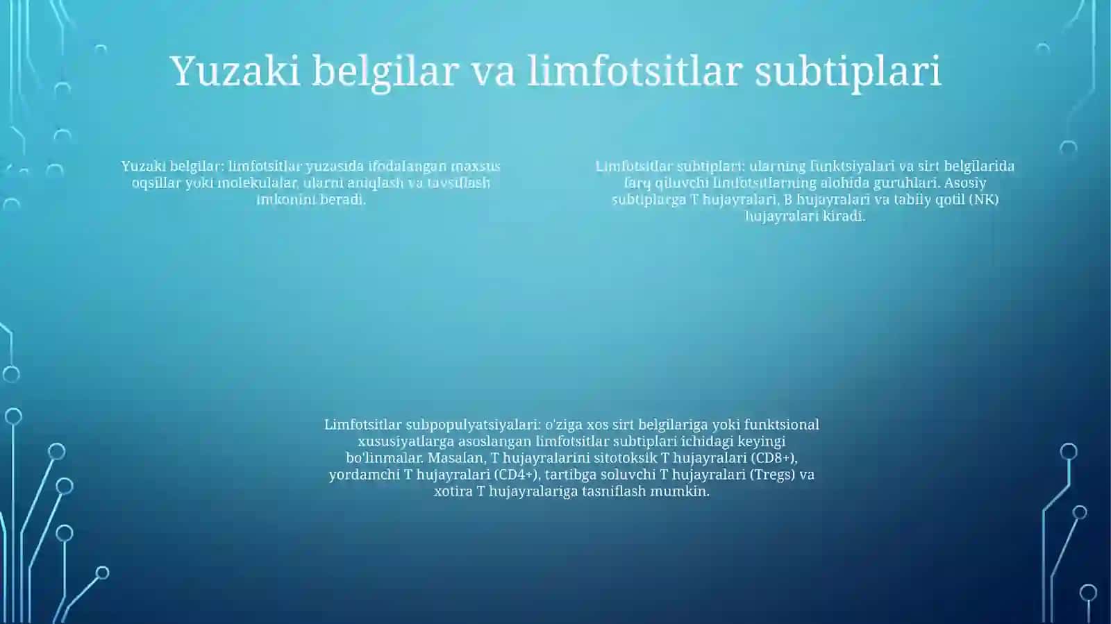 Limfotsitlarning Populatsiyalari Va Subpopulatsiyalari 3