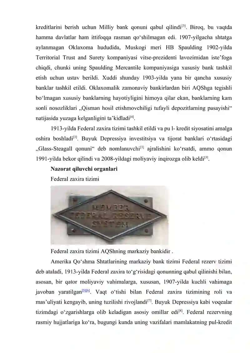 Amerika Qoʻshma Shtatlar bank tizimi 3