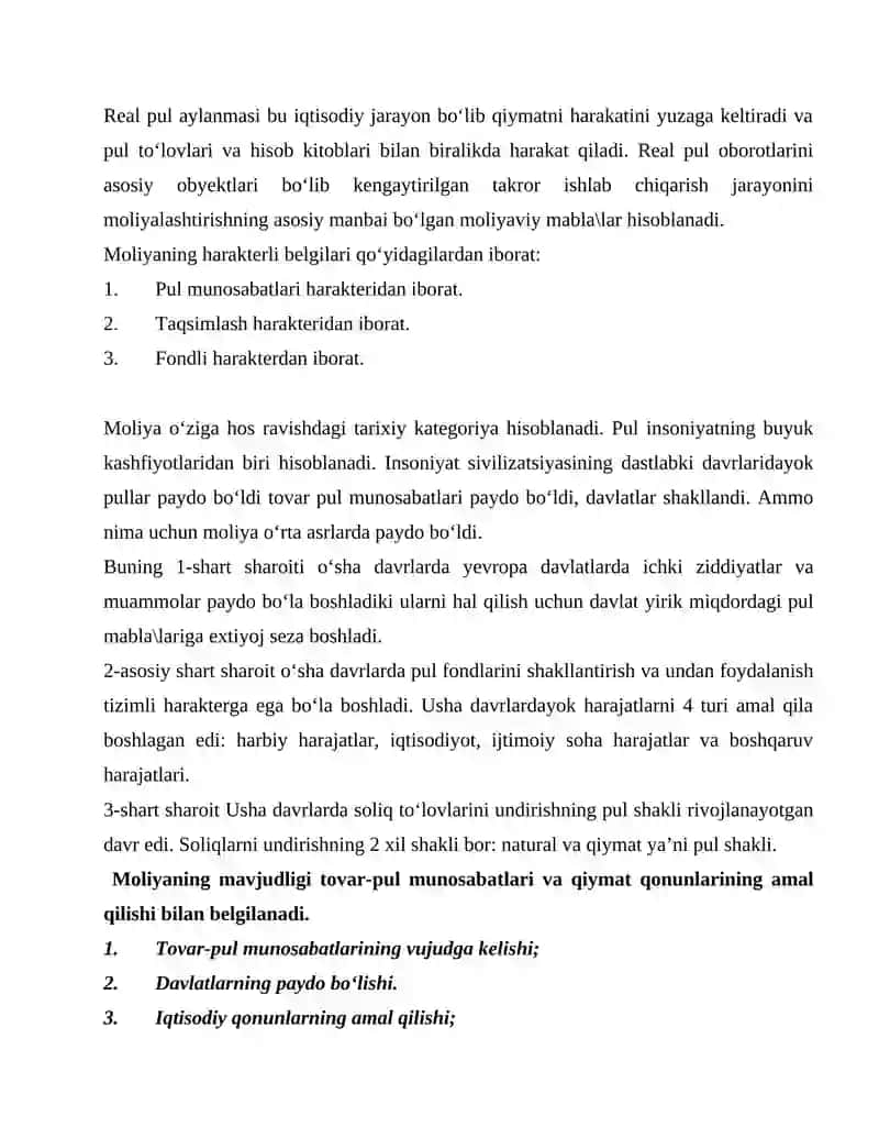 Moliya tizimi va uning funksiyalari 3