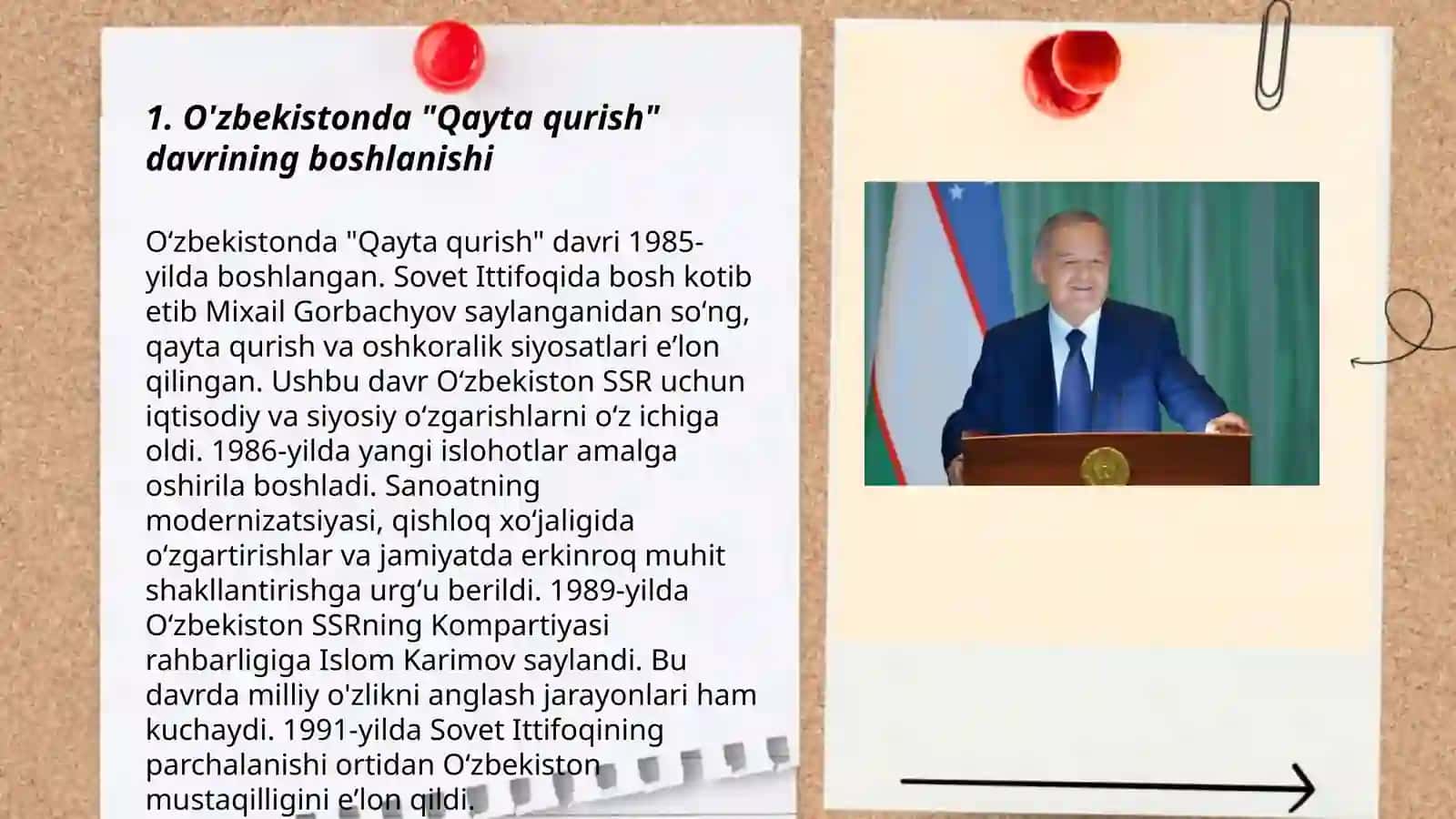 O'zbekistonda "Qayta qurish" davrining boshlanishi 3