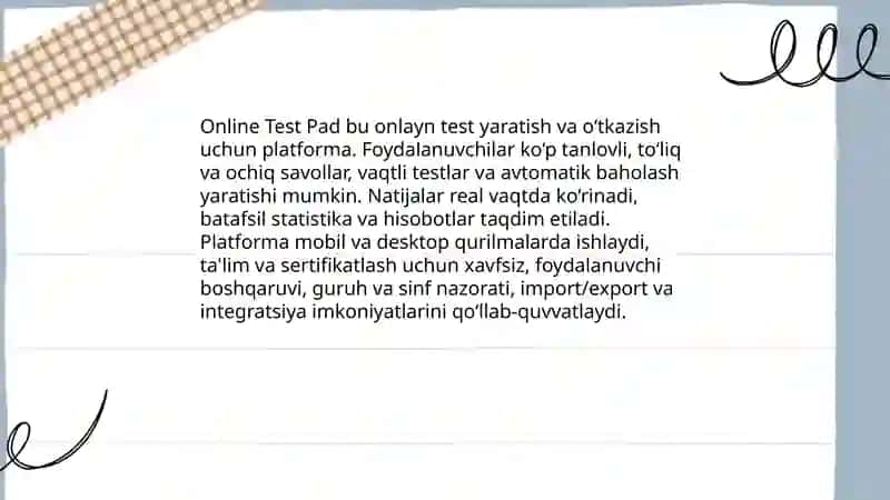 Online Test Pad 3