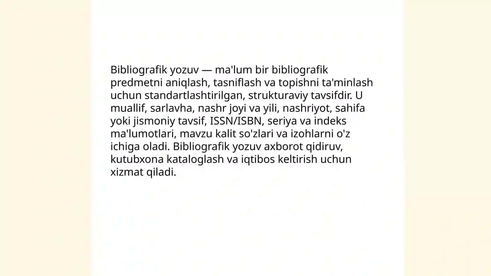 Bibliografik yozuv tushunchasi 3