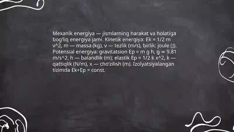 Mexanik energiya 3