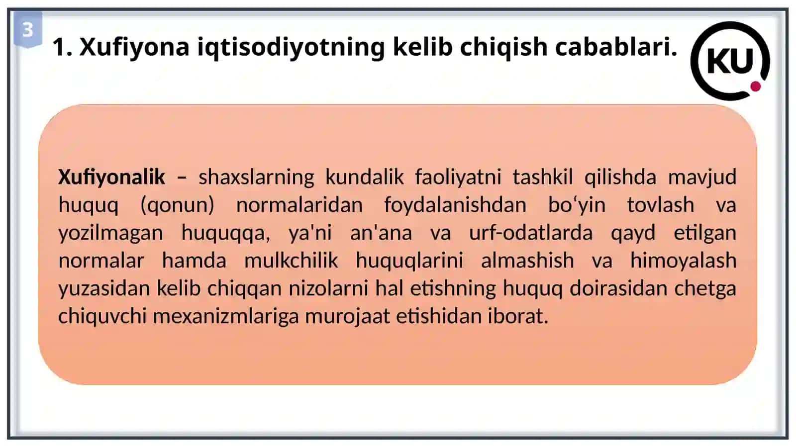 Xufiyona iqtisodiyot 3