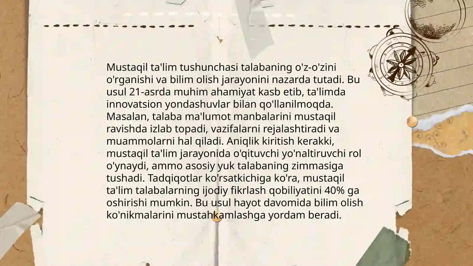 Shahrisabiz davlat pedagogikasi O'zbek tili adabiyoti yo'nalishi 3- kurs talabasi Xayillayev Ramziddin Xalqlaro baholash asoslari fanidan mustaqil ta'lim taqdim 3