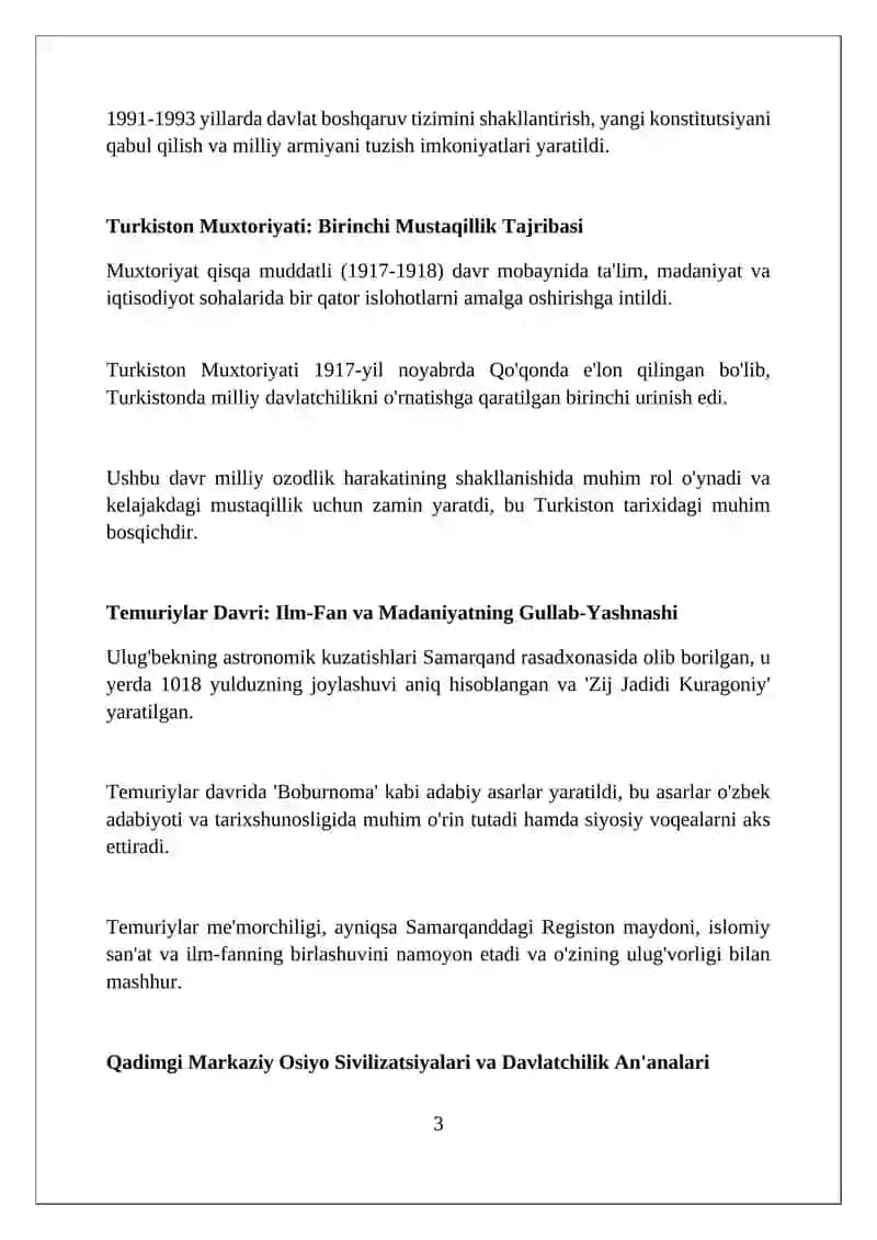 Oʻzbekistonda mustaqillik g‘oyalarining tarixiy asoslari 3