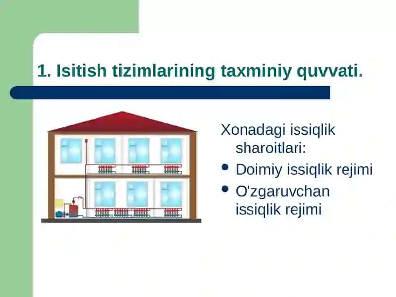 Binolarning issiqlik balansi 3