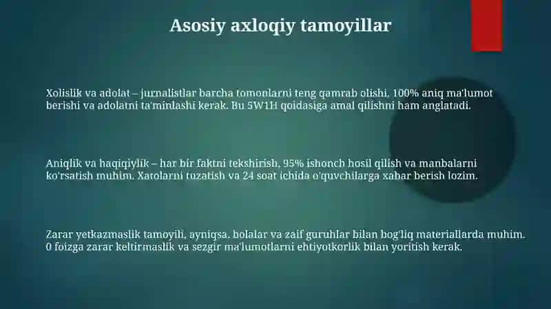 Media muhitda axloqiy taʼmoyillar 3