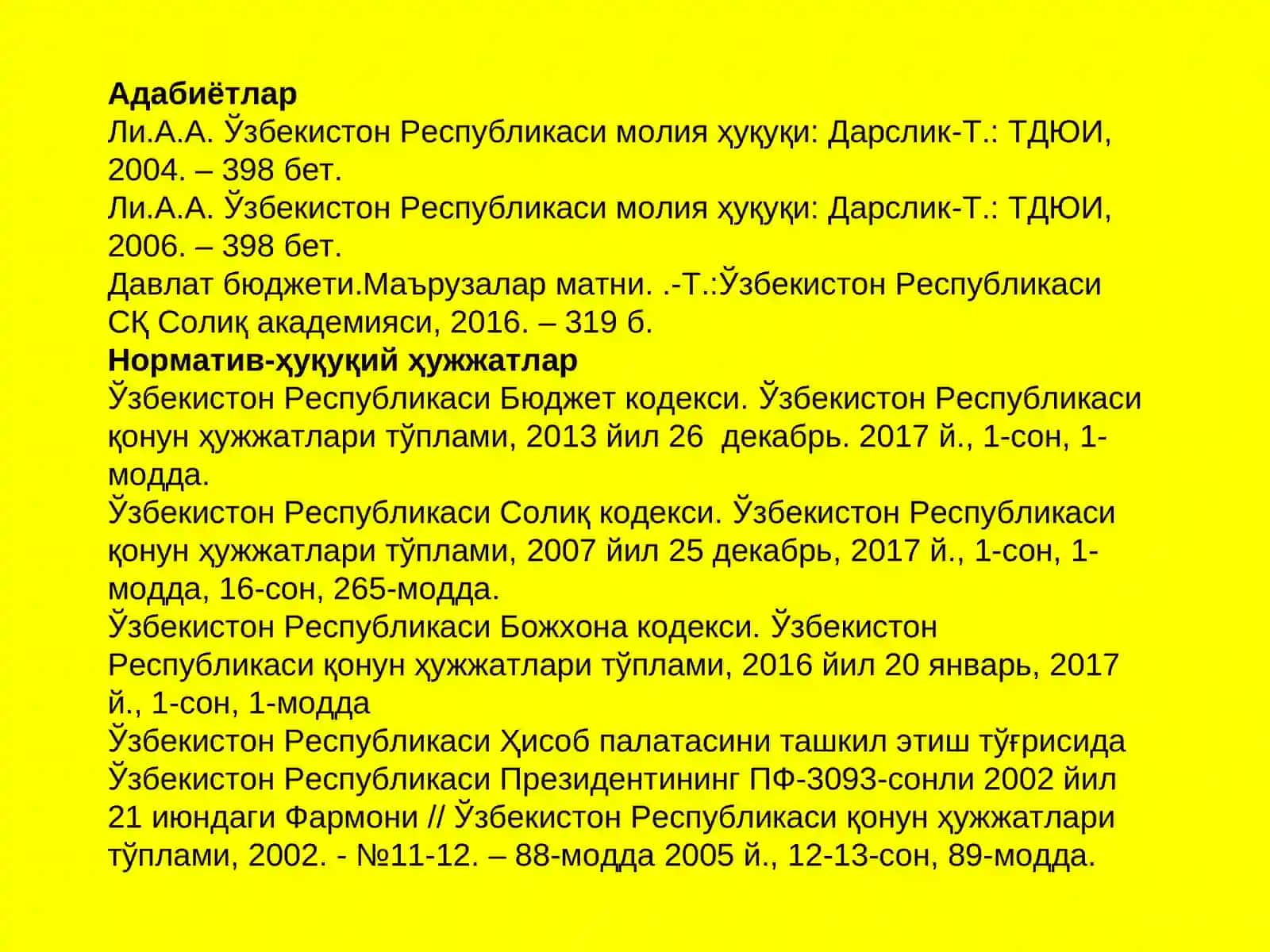Бюджет тушунчаси ва моҳияти 3