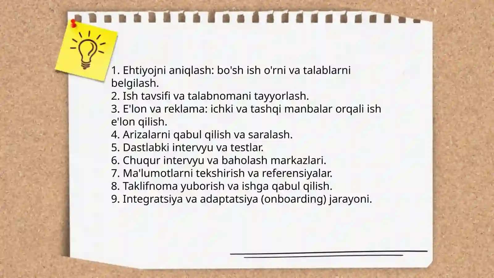 Ishga qabul va tanlash jarayonining bosqichlari 3