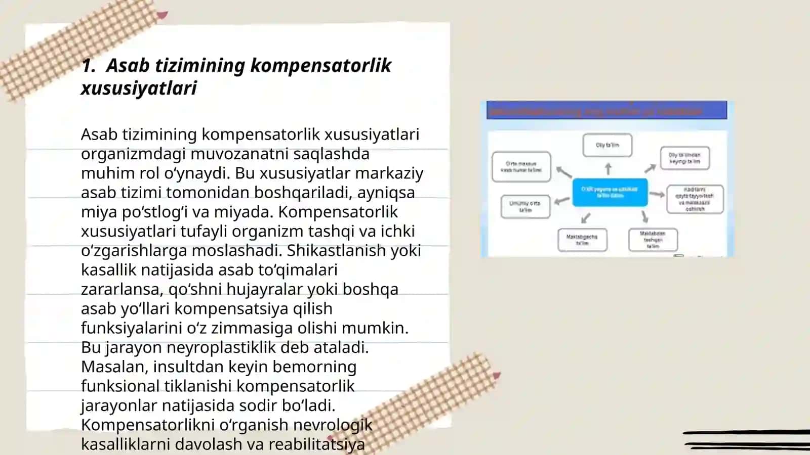Asab tizimining kompensatorlik xususiyatlari 3
