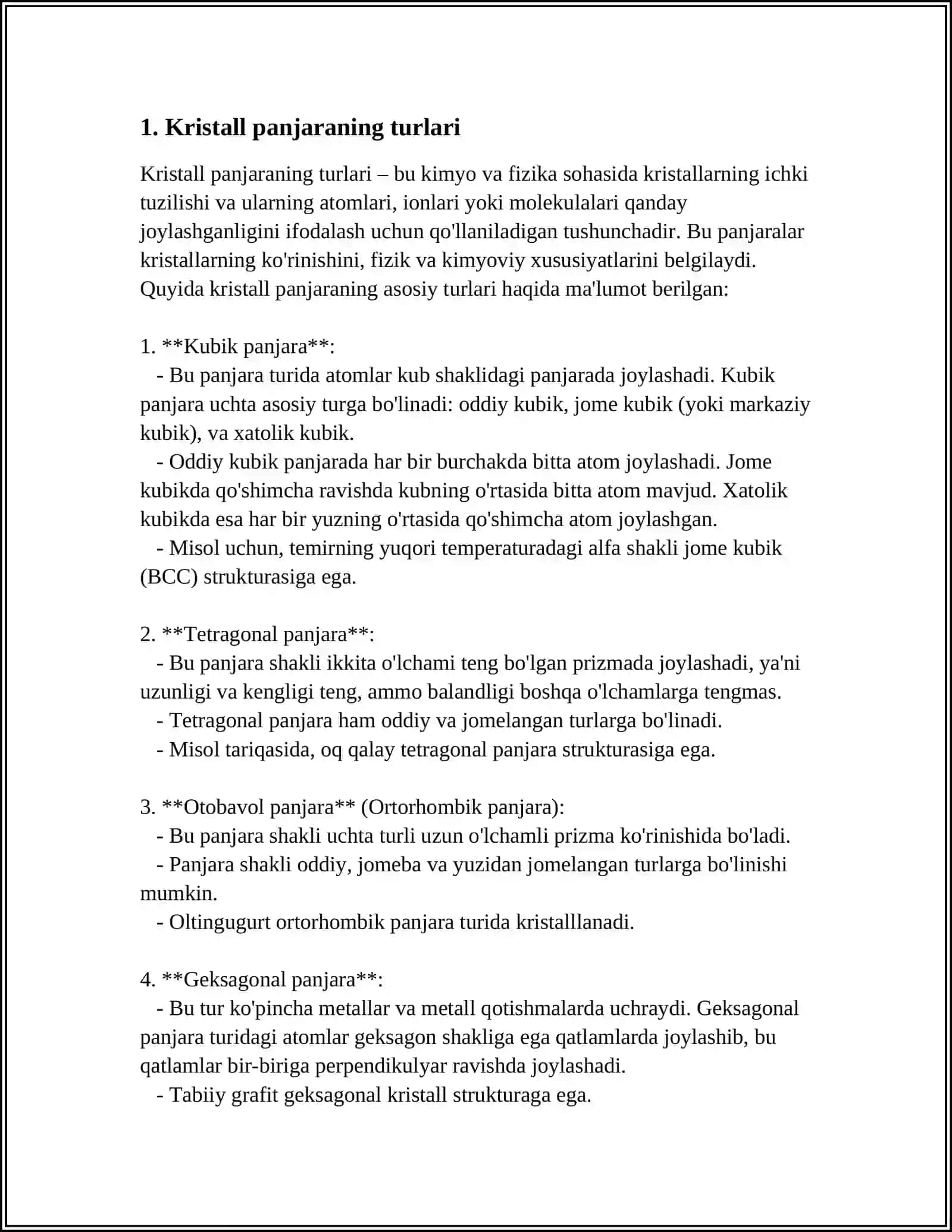 MODDALARNING KRISTALL TUZILISHI 3