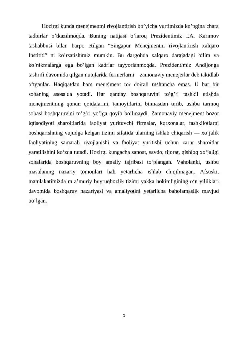 Zamonaviy menejment xususiyatlari 3