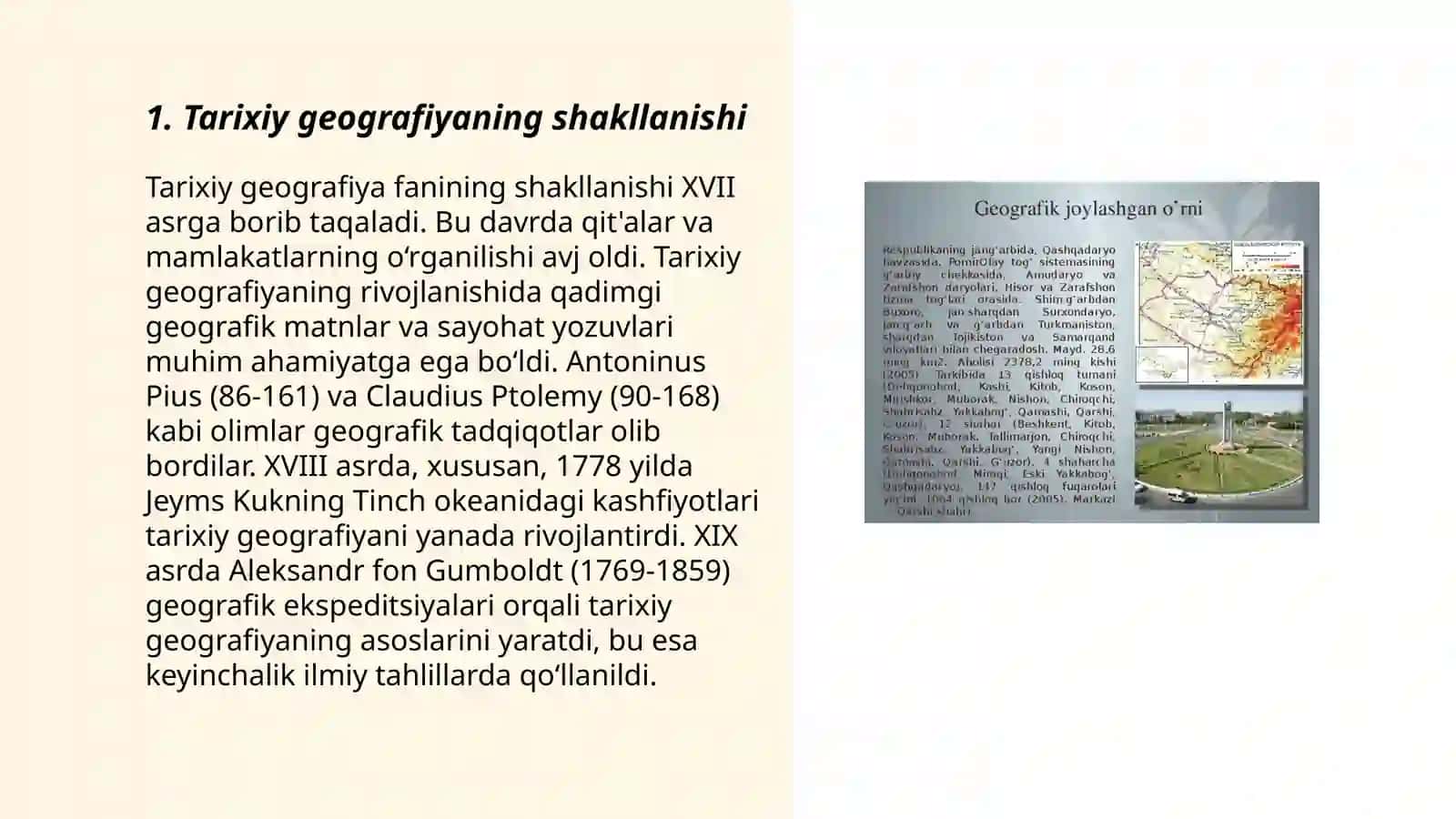 Tarixiy geografiya shakillanishiga qoʻshgan hissasi 3