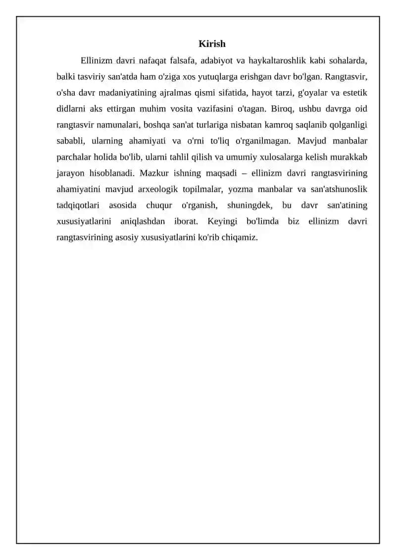 Ellinizm davrida rangtasvirning ahamiyati 3