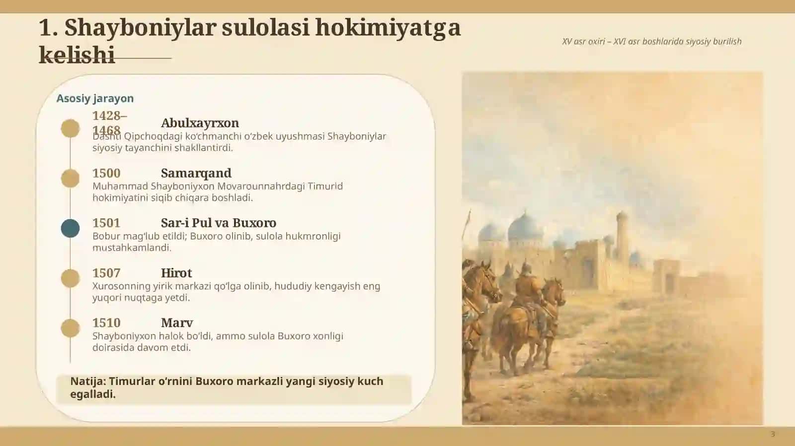 Shayboniylar hukmronligi davrida 3