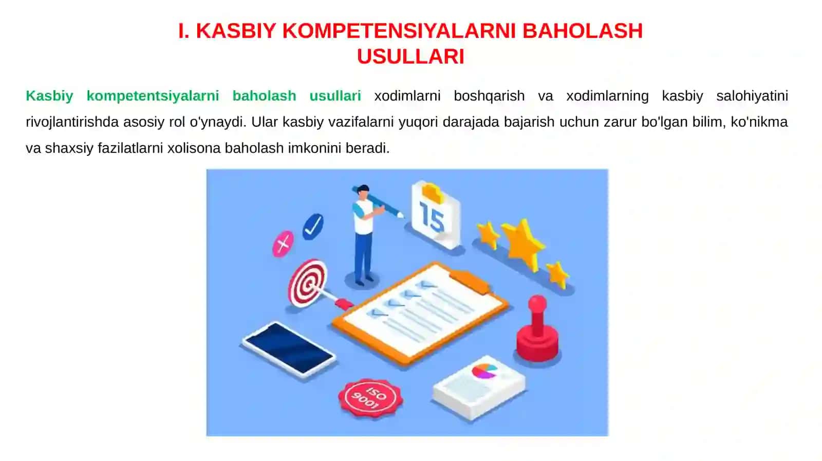 Kasbiy kompetensiyalarni baholash usullari 3