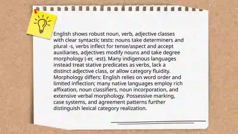 Lexical level typology in English and native languages 3