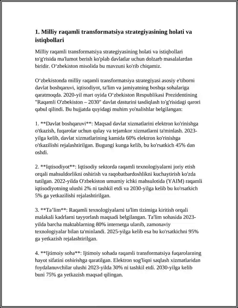 O‘ZBEKISTON RESPUBLIKASI RAQAMLI TRANSFORMATSIYA TAHLILI 3