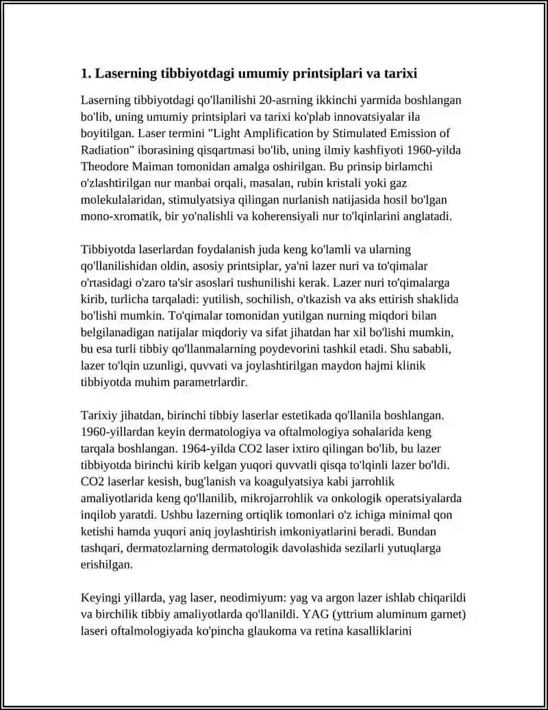 LAZERNING TIBBIYOTDA QOLLANILISHI 3