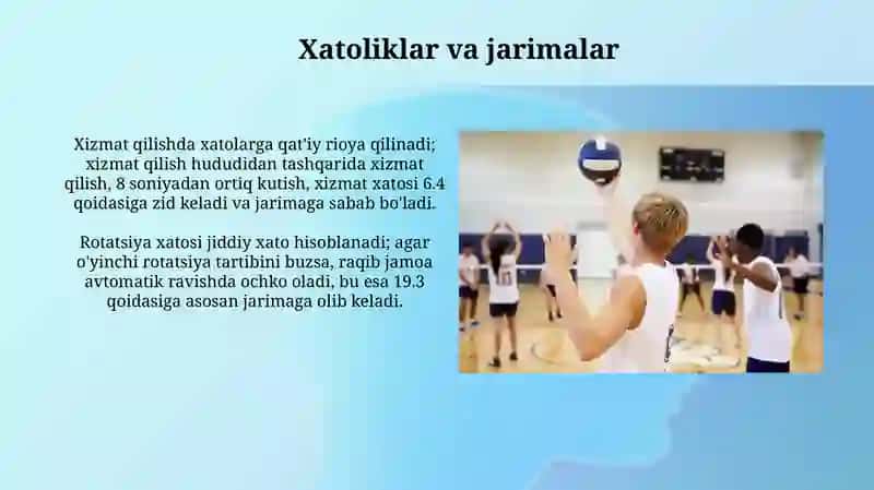 Voleybol O'yini qoidalari 3