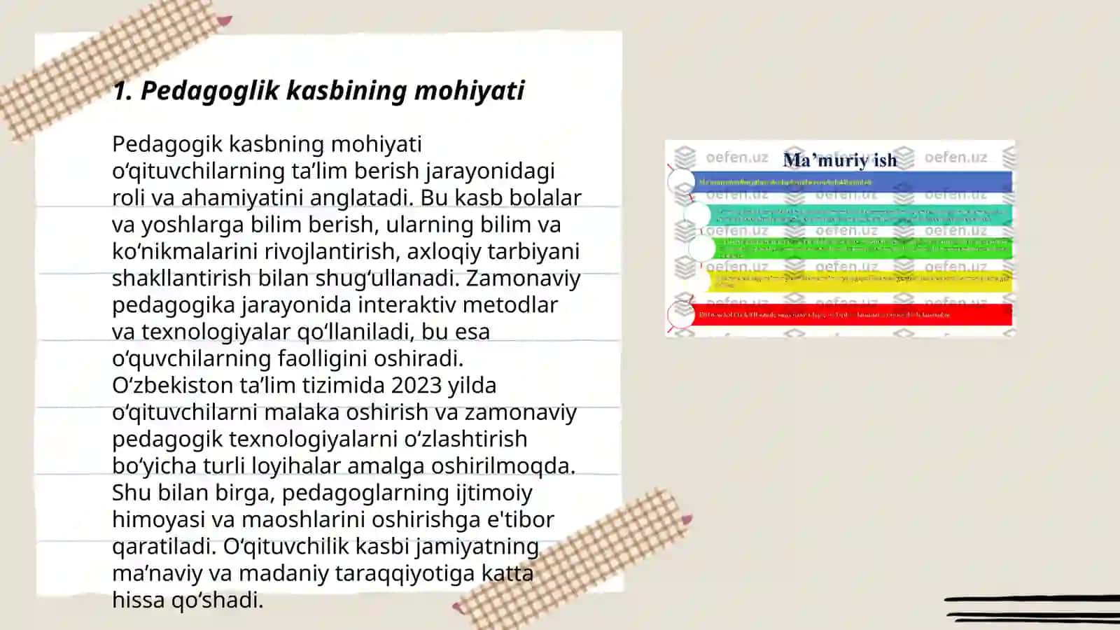 Pedagoglik kasbi va uning vazifalari 3