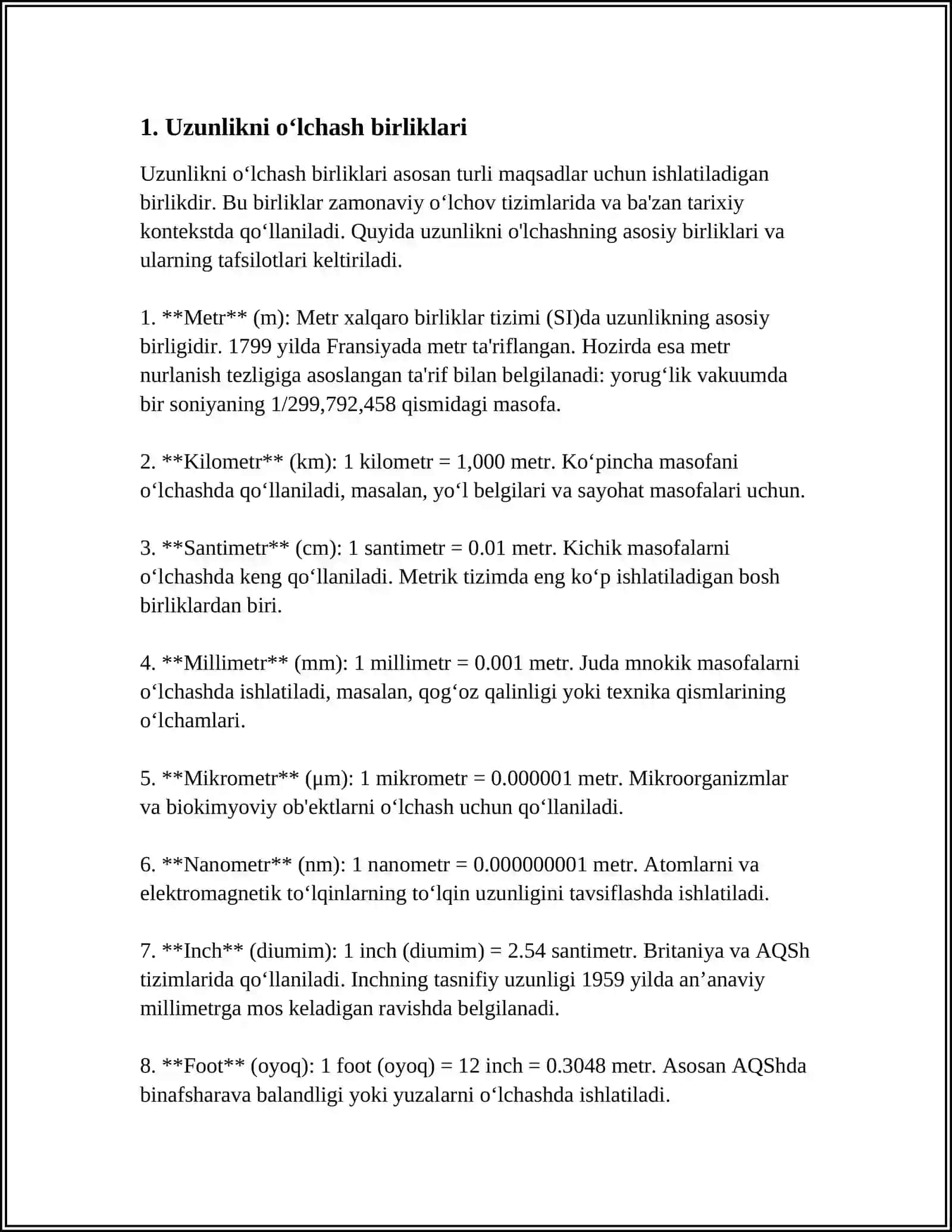 METROLOGIYA SOXASIDA ISHLATILADIGAN BIRLIKLAR OLCHASH VOSITALARI 3