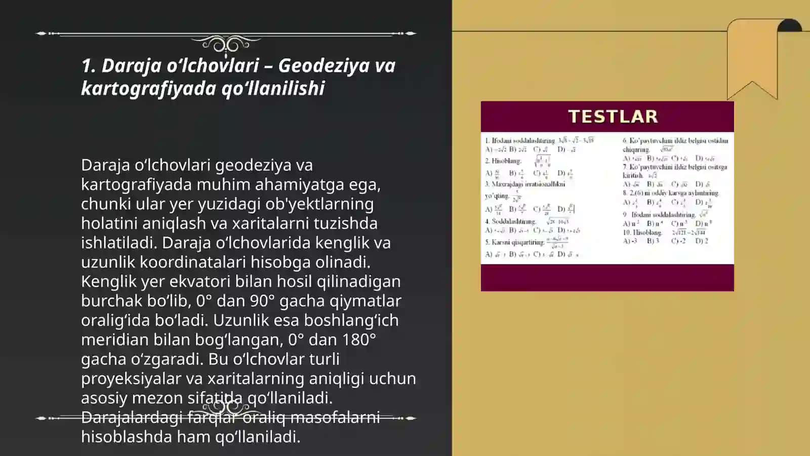 Daraja va radian oʻlchovlari 3