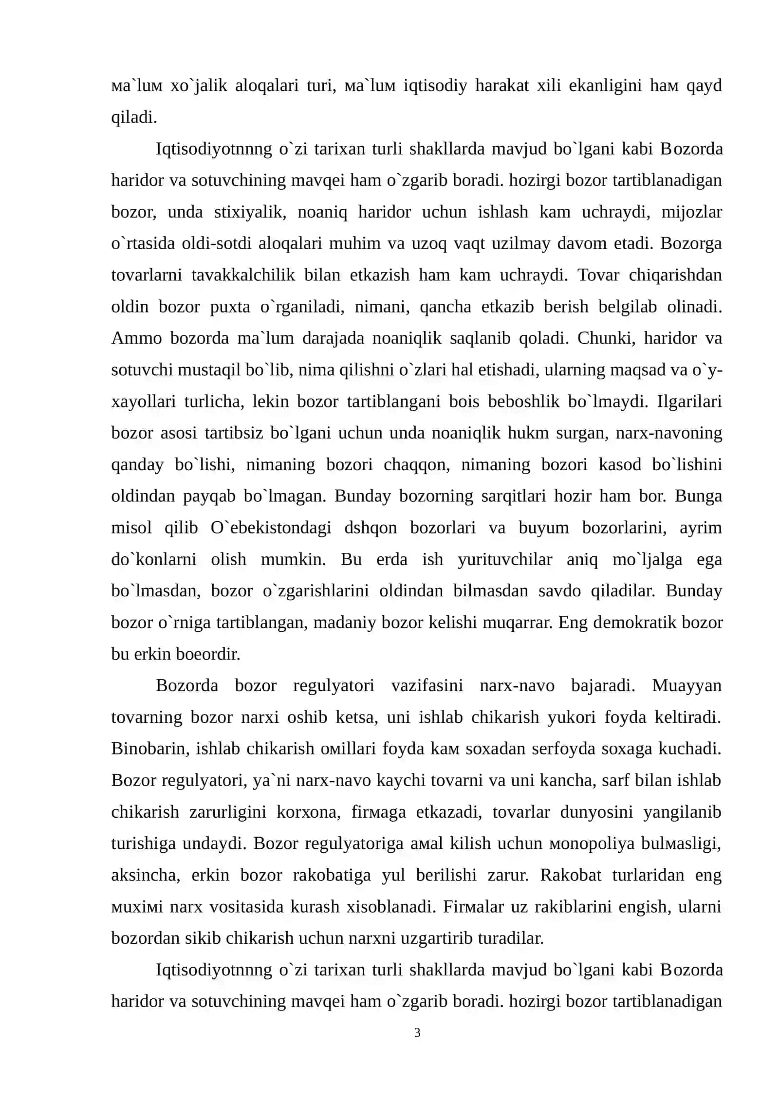 Bozornig zarurligi 3