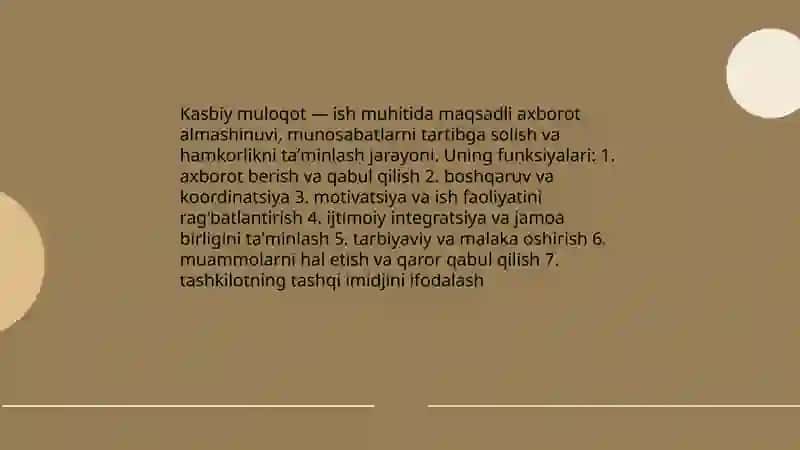 Kasbiy muloqot uslubiyati va qoidalari 3