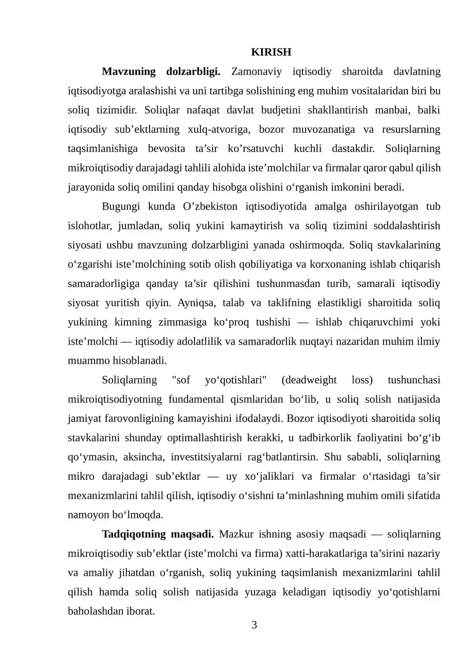 Soliqlarning mikroiqtisodiy nazariyasi va mohiyati 3