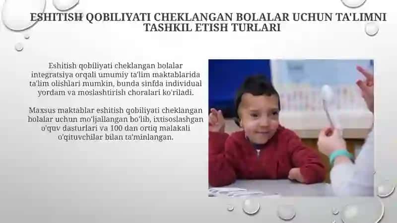Eshitish qobiliyati cheklangan bolalar uchun ta'lim 3