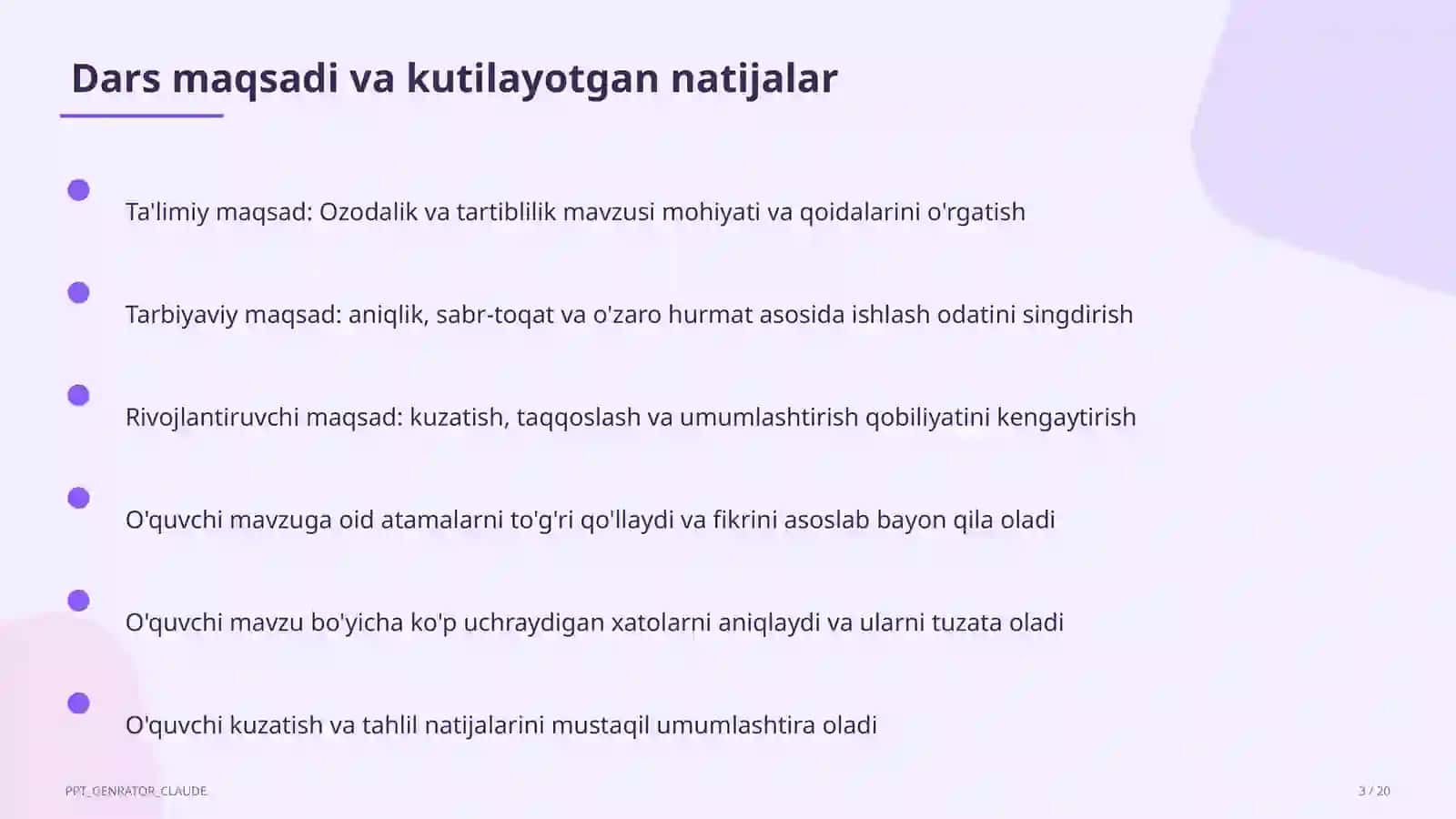Ozodalik va tartiblilik (1-sinf) 3
