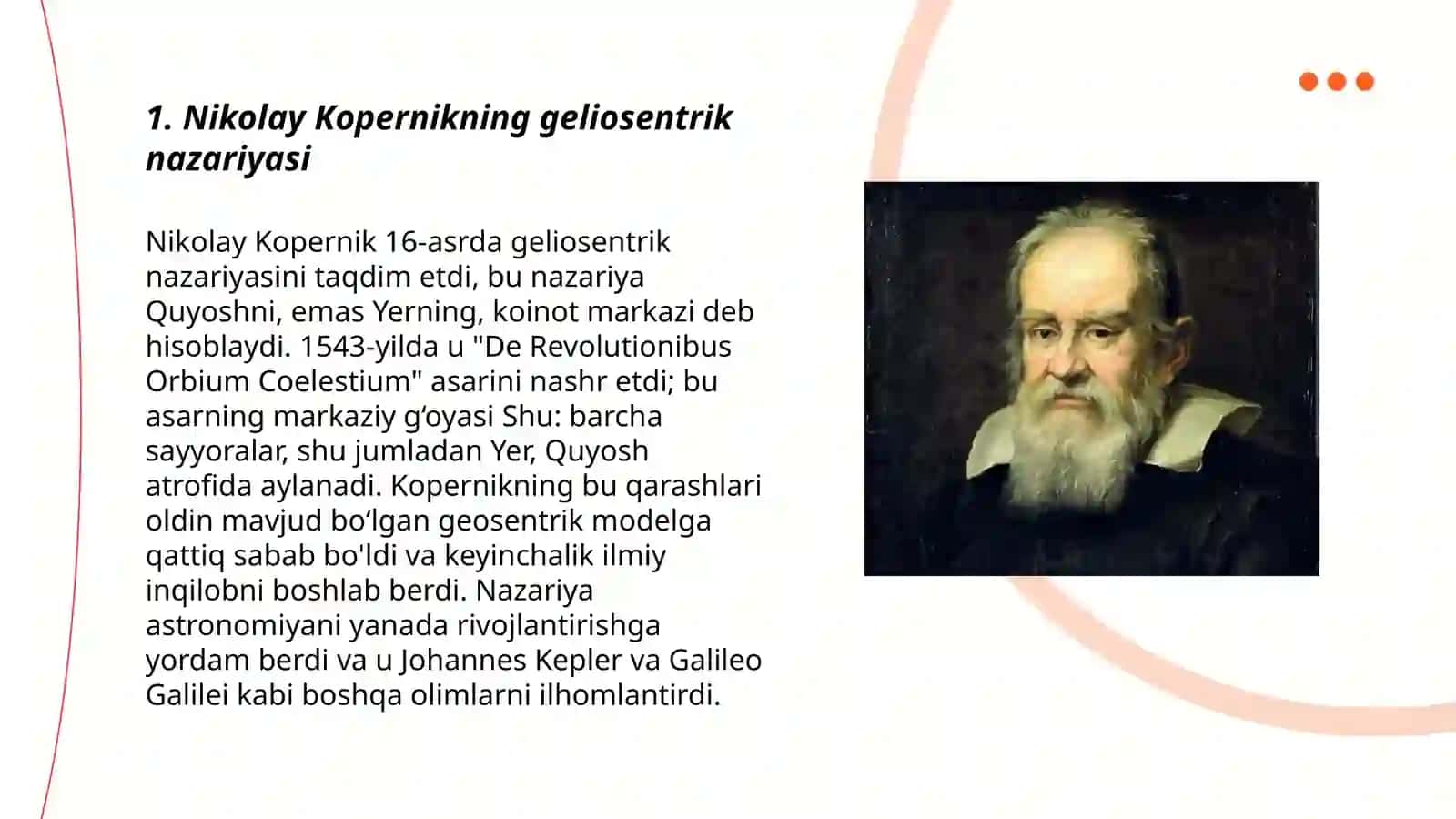 Nikolay Kopernikning geliosentrik nazariyasi 3