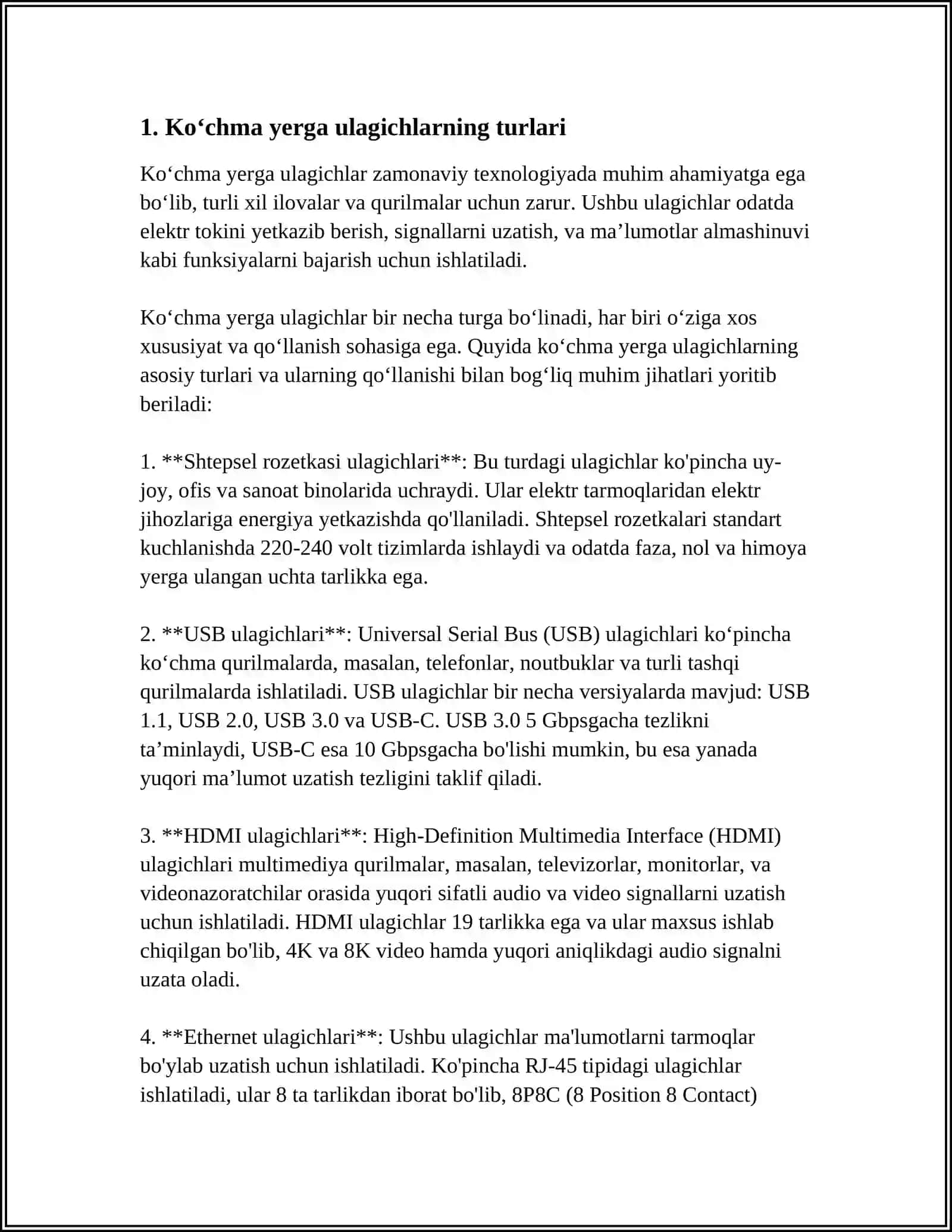KOʻCHMA YERGA ULAGICHLAR 3