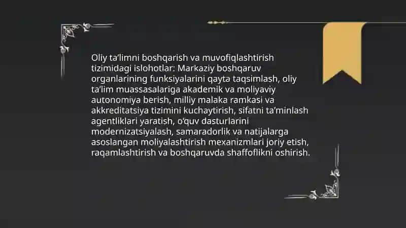 Oliy taʼlim tizimidagi oʻzgarishlar 3